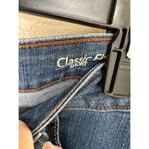 Croft & Barrow‎ Womens Blue Bermuda 4 Shorts cuffed button zipper cotton - Picture 3 of 6